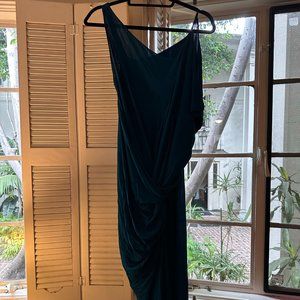 Helmut Lang | Dresses | Helmut Lang Asymmetrical Shoulder Dress | Navy and Green